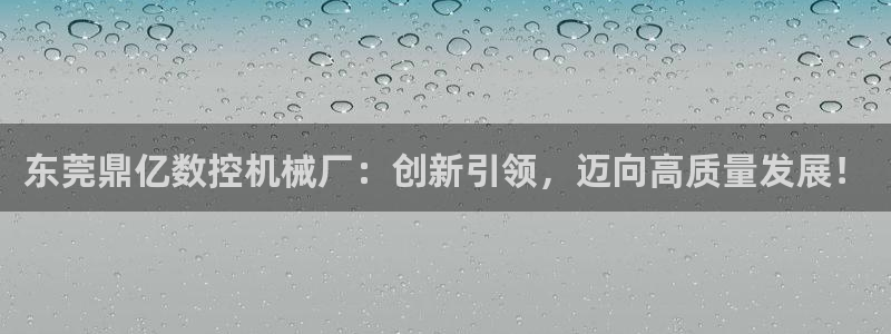 天辰娱乐股东:东莞鼎亿数控机械厂:创新引领,迈向高质量发展!